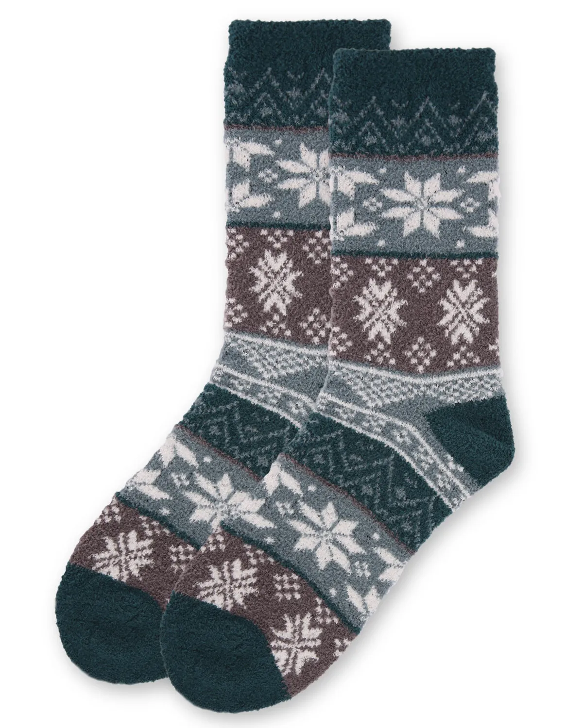 Women's Snowflake Fairisle Super Soft Cozy Crew Socks