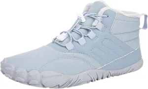 Work Boots for Men Cowboy Style Hiking Sneakers Shoes with Fur Lined Working Shoes for Women Wide Width Waterproof Platform Shoes Work Hike Grounded Footwear