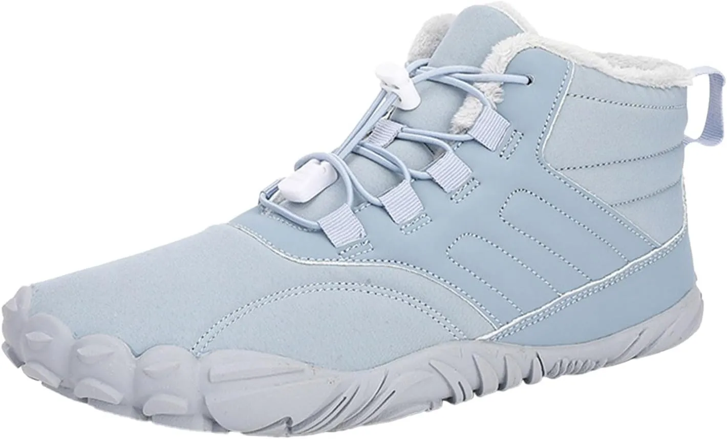 Work Boots for Men Cowboy Style Hiking Sneakers Shoes with Fur Lined Working Shoes for Women Wide Width Waterproof Platform Shoes Work Hike Grounded Footwear