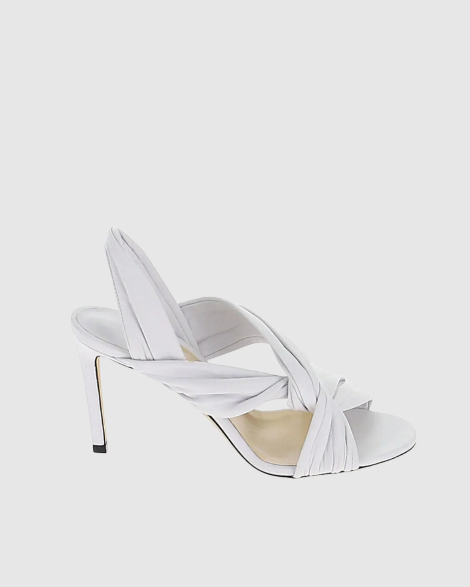 Yank Leather Lace Up Sandals In White