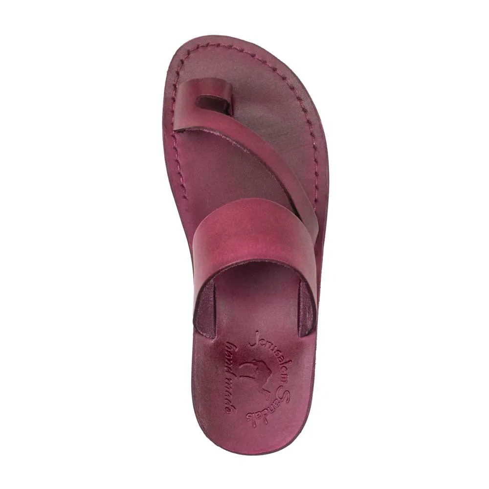 Zohar - Leather Toe Ring Sandal | Violet